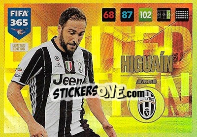 Sticker Gonzalo Higuaín - FIFA 365: 2016-2017. Adrenalyn XL n. LE-GH - Panini