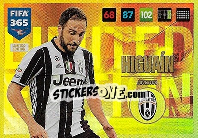 Cromo Gonzalo Higuaín - FIFA 365: 2016-2017. Adrenalyn XL - Panini