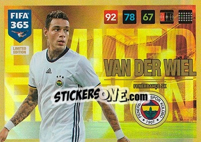 Sticker Gregory van der Wiel - FIFA 365: 2016-2017. Adrenalyn XL - Panini