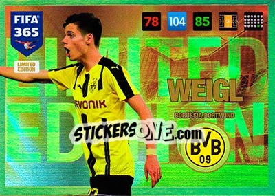 Sticker Julian Weigl - FIFA 365: 2016-2017. Adrenalyn XL n. LE-JW - Panini
