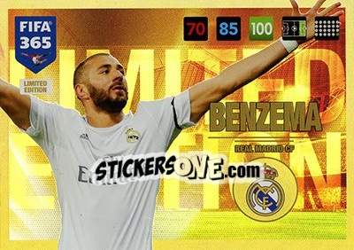 Sticker Karim Benzema - FIFA 365: 2016-2017. Adrenalyn XL n. LE-KB - Panini