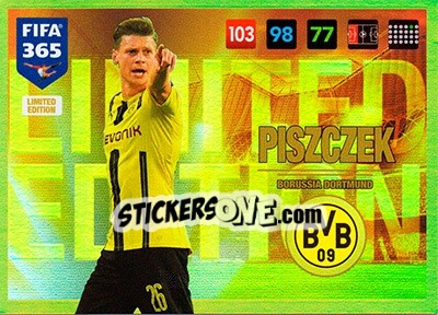 Sticker Lukasz Piszczek - FIFA 365: 2016-2017. Adrenalyn XL n. LE-LP - Panini