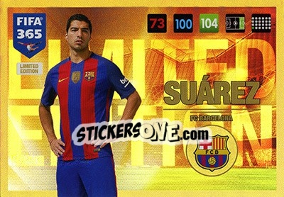 Sticker Luis Suárez - FIFA 365: 2016-2017. Adrenalyn XL n. LE-LS - Panini