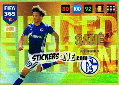 Sticker Leroy Sané - FIFA 365: 2016-2017. Adrenalyn XL n. LE-LSA - Panini