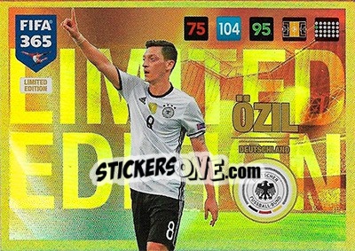 Sticker Mesut Özil - FIFA 365: 2016-2017. Adrenalyn XL n. LE-MO - Panini