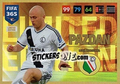 Sticker Michał Pazdan - FIFA 365: 2016-2017. Adrenalyn XL - Panini