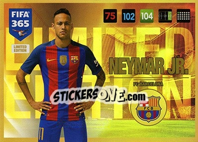 Sticker Neymar Jr - FIFA 365: 2016-2017. Adrenalyn XL n. LE-NJ - Panini