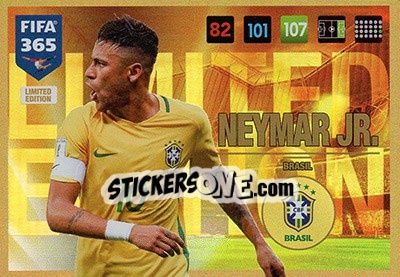 Sticker Neymar Jr. - FIFA 365: 2016-2017. Adrenalyn XL n. LE-NJB - Panini