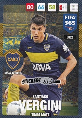 Figurina Santiago Vergini - FIFA 365: 2016-2017. Adrenalyn XL - Panini