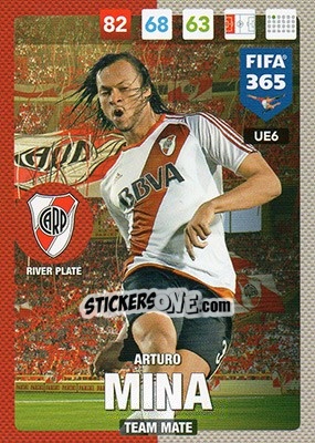 Figurina Arturo Mina - FIFA 365: 2016-2017. Adrenalyn XL - Panini