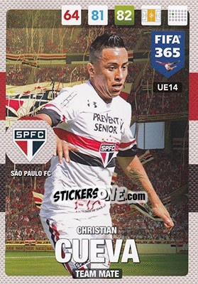 Sticker Christian Cueva - FIFA 365: 2016-2017. Adrenalyn XL n. UE14 - Panini