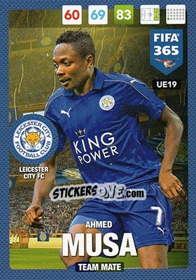 Sticker Ahmed Musa - FIFA 365: 2016-2017. Adrenalyn XL n. UE19 - Panini