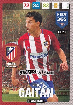 Figurina Nico Gaitán - FIFA 365: 2016-2017. Adrenalyn XL - Panini