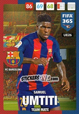 Sticker Samuel Umtiti - FIFA 365: 2016-2017. Adrenalyn XL - Panini