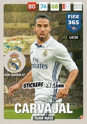 Sticker Daniel Carvajal - FIFA 365: 2016-2017. Adrenalyn XL n. UE30 - Panini