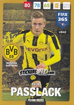 Sticker Felix Passlack - FIFA 365: 2016-2017. Adrenalyn XL - Panini