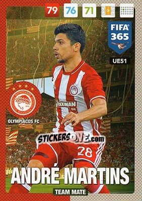 Sticker André Martins - FIFA 365: 2016-2017. Adrenalyn XL - Panini