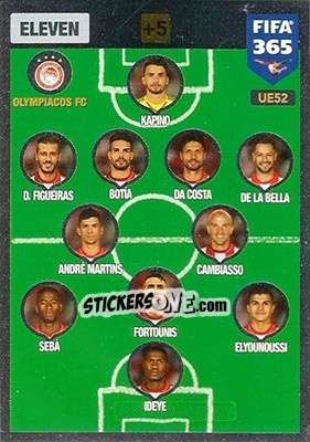 Sticker Eleven 4-2-3-1 - FIFA 365: 2016-2017. Adrenalyn XL - Panini