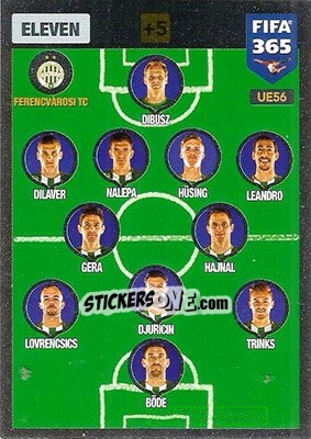 Sticker Eleven 4-2-3-1 - FIFA 365: 2016-2017. Adrenalyn XL n. UE56 - Panini
