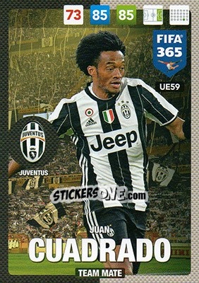 Sticker Juan Cuadrado - FIFA 365: 2016-2017. Adrenalyn XL n. UE59 - Panini