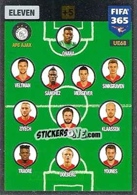 Sticker Eleven 4-3-3 - FIFA 365: 2016-2017. Adrenalyn XL - Panini