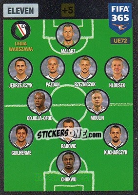 Figurina Eleven 4-2-3-1 - FIFA 365: 2016-2017. Adrenalyn XL - Panini