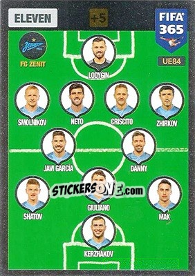 Cromo Eleven 4-2-3-1 - FIFA 365: 2016-2017. Adrenalyn XL - Panini