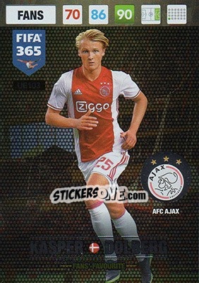 Sticker Kasper Dolberg - FIFA 365: 2016-2017. Adrenalyn XL n. UE103 - Panini