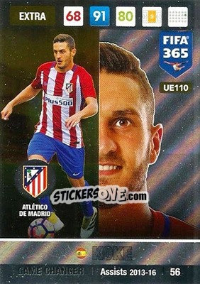 Sticker Koke - FIFA 365: 2016-2017. Adrenalyn XL n. UE110 - Panini
