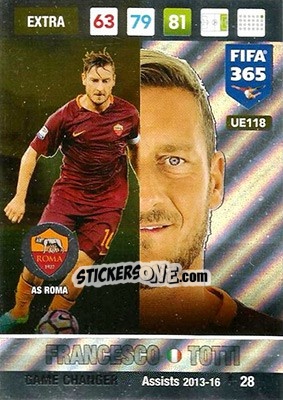 Figurina Francesco Totti - FIFA 365: 2016-2017. Adrenalyn XL - Panini