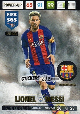 Sticker Lionel Messi - FIFA 365: 2016-2017. Adrenalyn XL n. UE122 - Panini