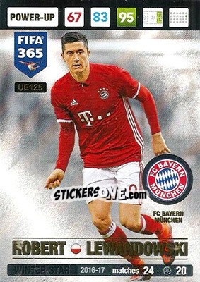 Sticker Robert Lewandowski - FIFA 365: 2016-2017. Adrenalyn XL n. UE125 - Panini