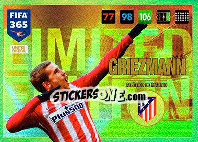 Sticker Antoine Griezmann - FIFA 365: 2016-2017. Adrenalyn XL n. XXL-AG - Panini
