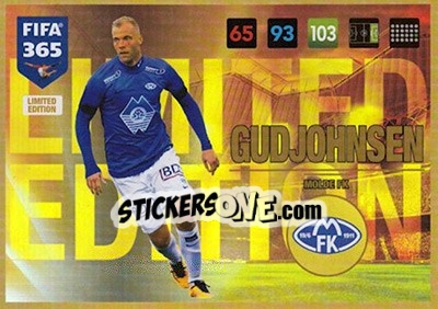 Figurina Eidur Gudjohnsen - FIFA 365: 2016-2017. Adrenalyn XL - Panini