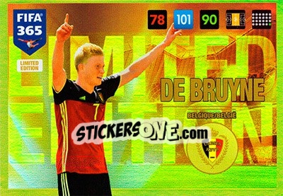 Sticker Kevin De Bruyne - FIFA 365: 2016-2017. Adrenalyn XL n. XXL-KDB - Panini