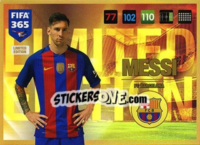 Sticker Lionel Messi - FIFA 365: 2016-2017. Adrenalyn XL n. XXL-LM - Panini