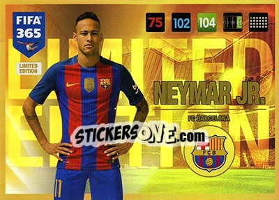 Sticker Neymar Jr - FIFA 365: 2016-2017. Adrenalyn XL n. XXL-NJ - Panini