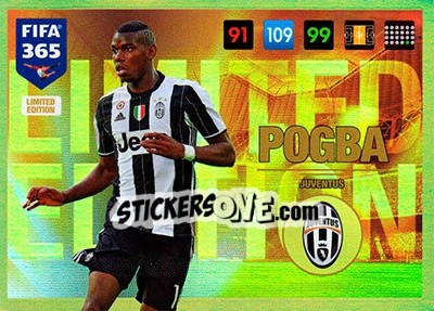 Sticker Paul Pogba - FIFA 365: 2016-2017. Adrenalyn XL n. XXL-PP - Panini