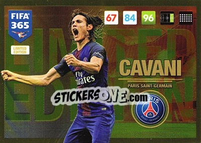 Sticker Edinson Cavani - FIFA 365: 2016-2017. Adrenalyn XL n. XXLEU-EC - Panini