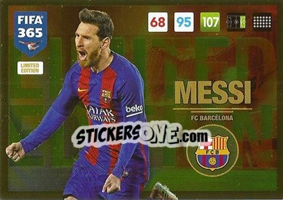 Sticker Lionel Messi - FIFA 365: 2016-2017. Adrenalyn XL n. XXLEU-LM - Panini