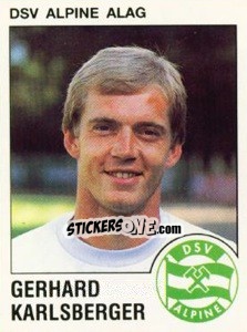 Sticker Gerhard Karlsberger - Österreichische Fußball-Bundesliga 1991-1992 - Panini