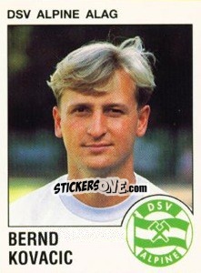 Cromo Bernd Kovacic - Österreichische Fußball-Bundesliga 1991-1992 - Panini