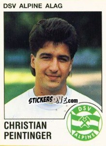 Figurina Christian Peintinger - Österreichische Fußball-Bundesliga 1991-1992 n. 9 - Panini