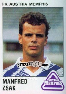 Cromo Manfred Zsak - Österreichische Fußball-Bundesliga 1991-1992 - Panini