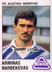 Sticker Arminas Narbekovas - Österreichische Fußball-Bundesliga 1991-1992 - Panini