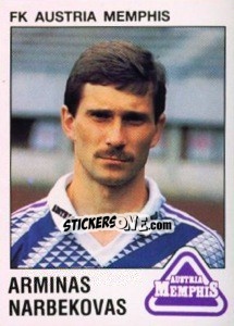 Figurina Arminas Narbekovas - Österreichische Fußball-Bundesliga 1991-1992 n. 32 - Panini