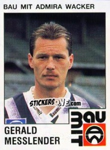 Figurina Gerald Messlender - Österreichische Fußball-Bundesliga 1991-1992 n. 42 - Panini