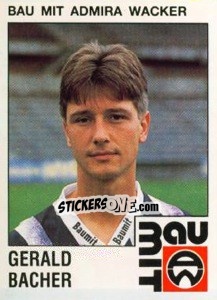 Cromo Gerald Bacher - Österreichische Fußball-Bundesliga 1991-1992 - Panini