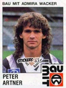 Cromo Peter Artner - Österreichische Fußball-Bundesliga 1991-1992 - Panini