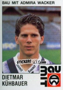 Cromo Dietmar Kühbauer - Österreichische Fußball-Bundesliga 1991-1992 - Panini